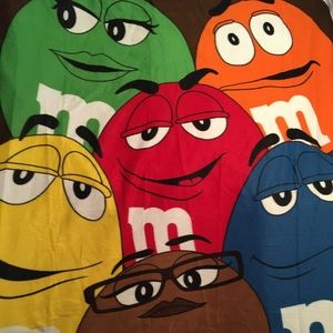 M&M colorful throw blanket NEW